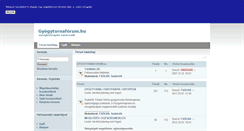 Desktop Screenshot of gyogytornaforum.hu